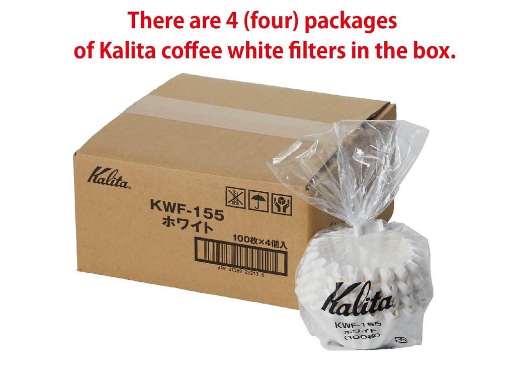 Kalita Wave Filter Pieces X 4 Wave Type Dripper 155 KWF-155 (100 Pieces) (For Only)