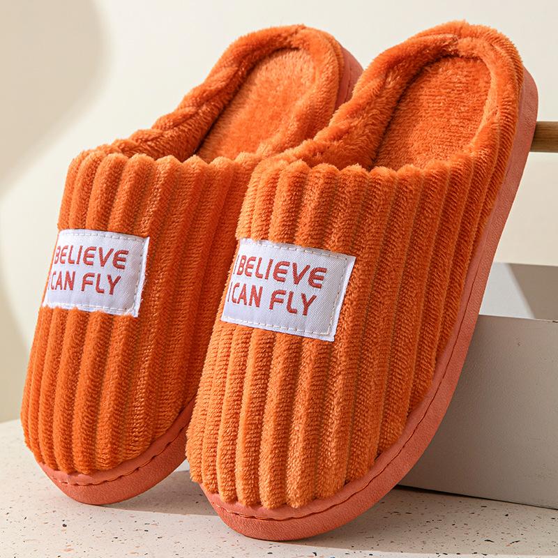 Cotton Slippers Autumn and Winter 2025 New Indoor Home Non-slip Household Plush Thick-soled Slippers Winter