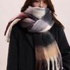 Mohair Winter Cashmere Scarves Tassel Long Shawl Neck Wrap Plaid Wool Scarf  Women/Men