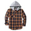 Men's Plaid Shirt Hooded Button Sweatshirt Men's Casual Fashion Sweatshirt