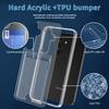 Для Samsung Galaxy S25+ прозрачный чехол TPU+PC+акриловый чехол для мобильного телефона с держателем для карт