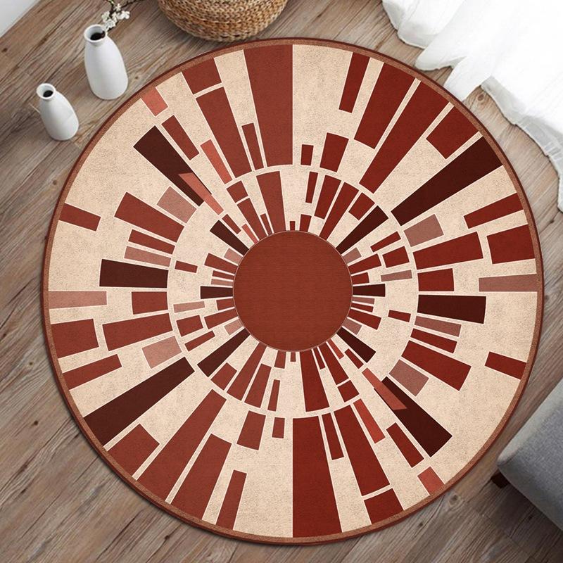 Богемный Племенной Мотив Круглый Ковер Мат Коврик Восточный Геометрический Пейсли Ретро Домашнее Украшение Ковер для Гостиной Кабинета