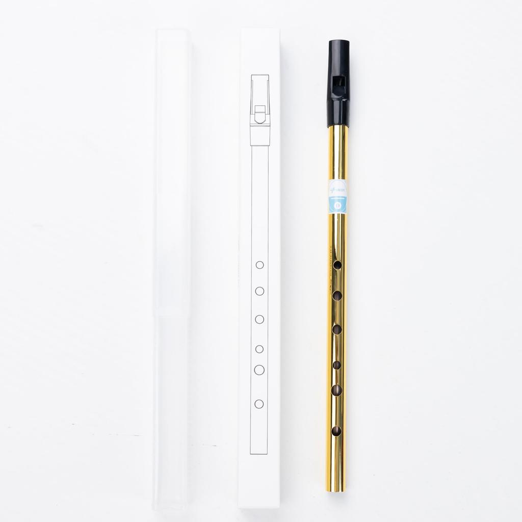 Свисток Sondery Tin Whistle из латуни D-образной формы, золотистого цвета