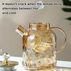 Yousheng Water Pitcher Cold Brew Tea Carafe Heat Resistant Teapot Diamond-Cut Design Glass Water Kettle for Iced Tea