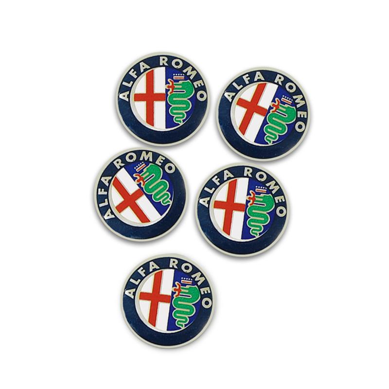 CYJAU1 5/10Pcs Car Key Badge Sticker For Alfa Romeo 156 159 147 4C 8C 166 Giulia Giulietta Mito Stelvio Spider GT Tonale Disco Volante