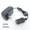 AC 220V To DC 12V 0.5a 1a 2a Car Lighter Adapter EU Plug Auto Accessories Converter Interior Parts Black