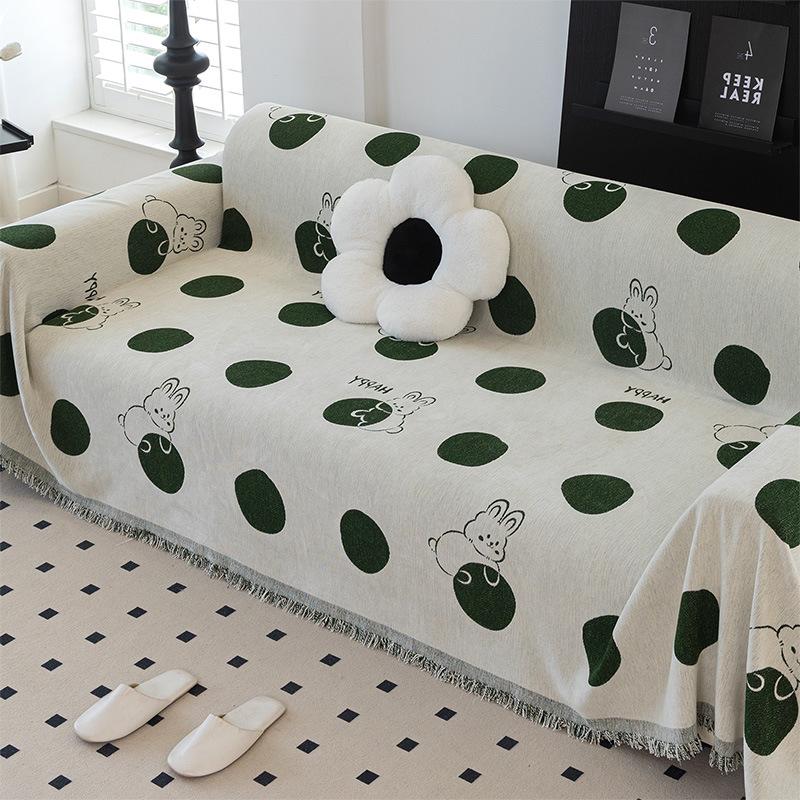 Cartoon Cute Printed Sofa Cover Towel for Living Room Sofa Blanket Full Cover Universal Couch Towel Dust Proof Home Decor