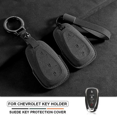 Чехол-обложка из замши для автомобильного ключа Chevrolet Chevy Malibu Camaro Cruze Traverse Spark Equinox Sonic Volt Защитная оболочка для ключа Брелок
