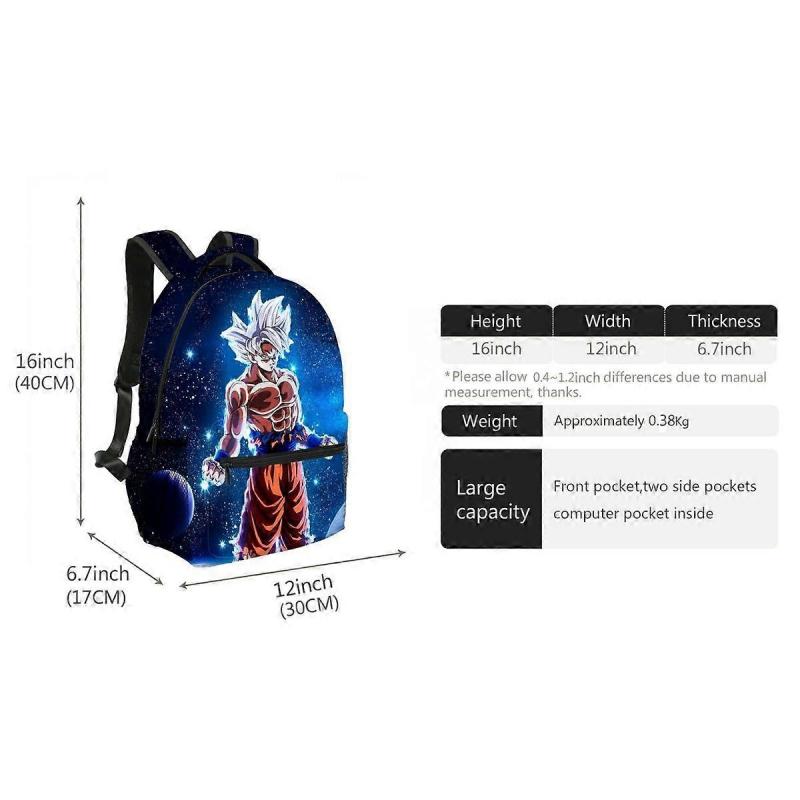 Kids Anime School Backpack - Lightweight Cartoon Bookbag with Laptop Sleeve -HK819
