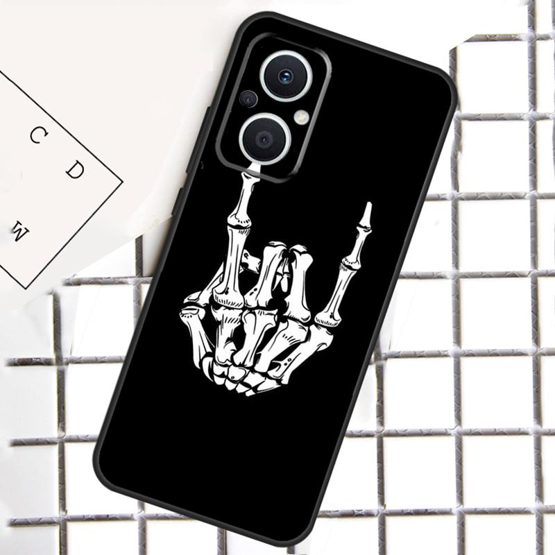 Чехол для телефона Rock Roll Skull для OPPO Reno 13F 13 12 11 14 F 10 Pro 8T 7 8 Lite OPPO Find X9 X6 X5 X8 Pro