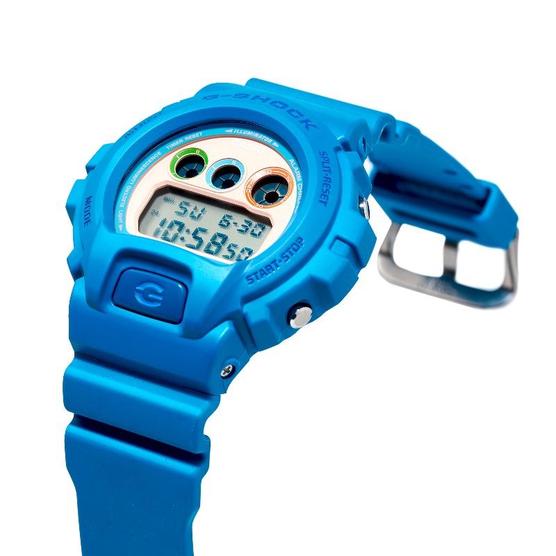 Casio Мужские кварцевые часы G-SHOCK с resin-корпусом, водозащитой 200 м, ударопрочностью, будильником DW-6900MTSS22-2PFM
