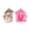 Creative Keyring Castes Molds Sturdy Silicone Christ House Shpe Stylish Molds for Customes Craft Supplies Daily Use
