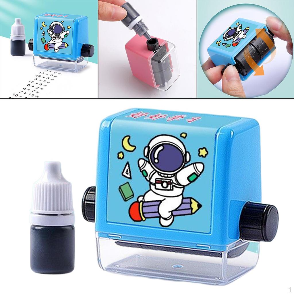 Number Rolling Stamp Addition Subtraction Arithmetic Tool Practice