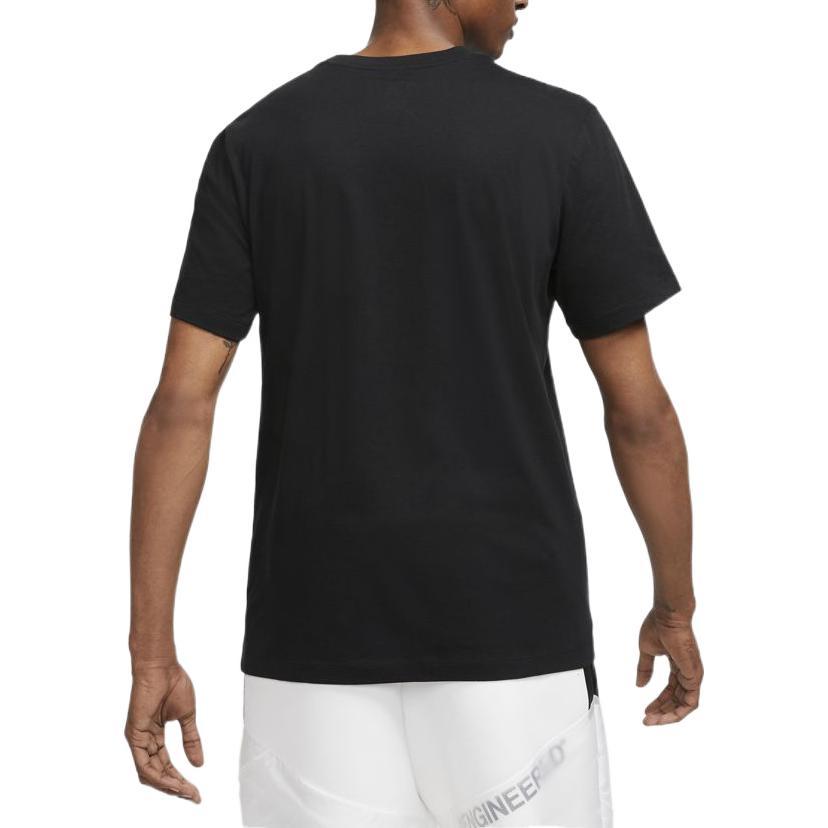 Jordan Футболка с коротким рукавом и круглым вырезом с логотипом, мужские топы, черные CJ0922-011