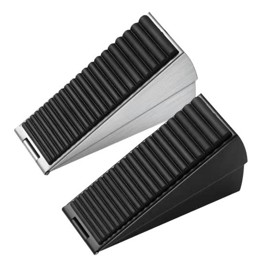 Металлический пружинный дверной упор, клиновой настенный протектор, прочный цинковый сплав, регулируемая высота, противоскользящий, ветрозащитный, без сверления, противоударный напольный дверной упор