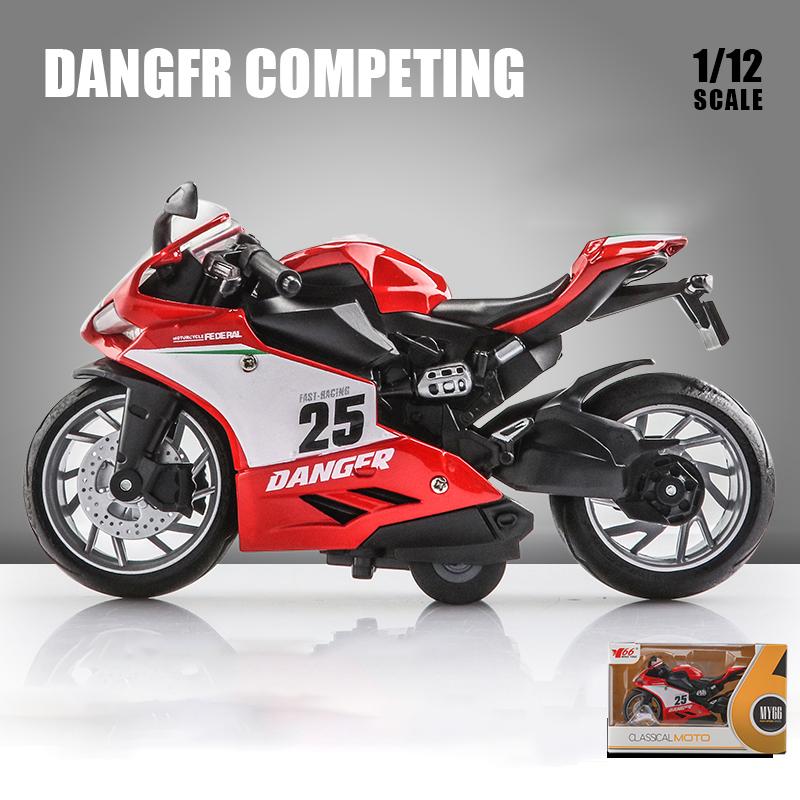 1/12 MV Agusta Diecast Motorcycle Model Toy Replica with Sound & Light Boy Gift Birthday Gift Christmas Gift Collection Bike