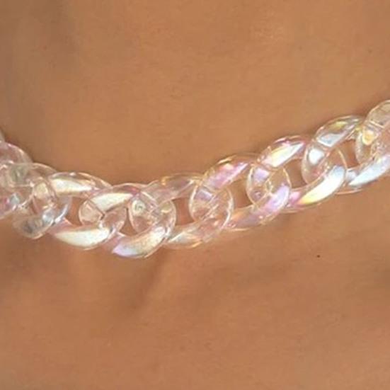 Stylish Ladies Necklace Exquisite Resin Clear