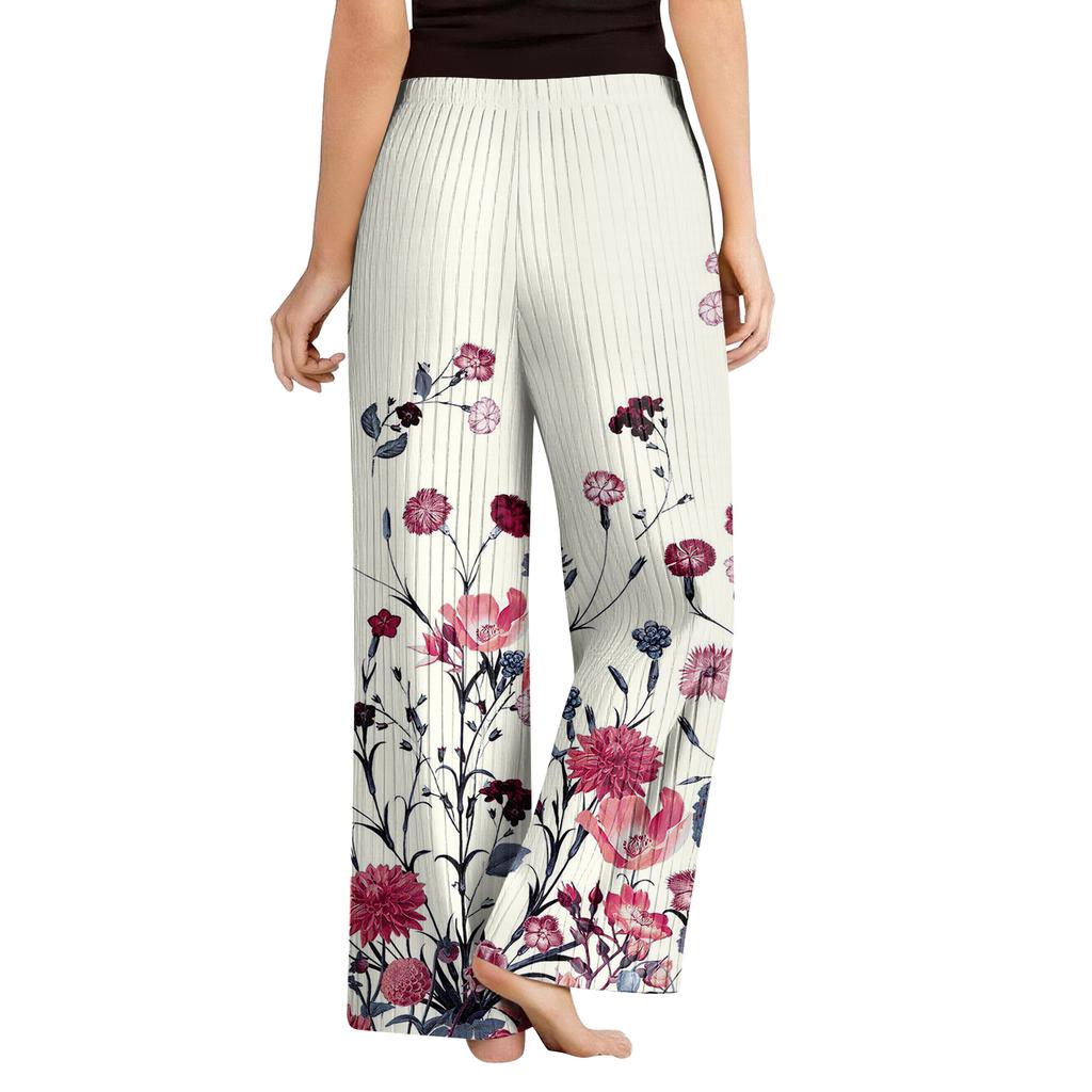 Pajama Pants, Sleepwear, Casual Drawstring Elastic Waist Pants, Comfortable Straight-leg Loose Pants