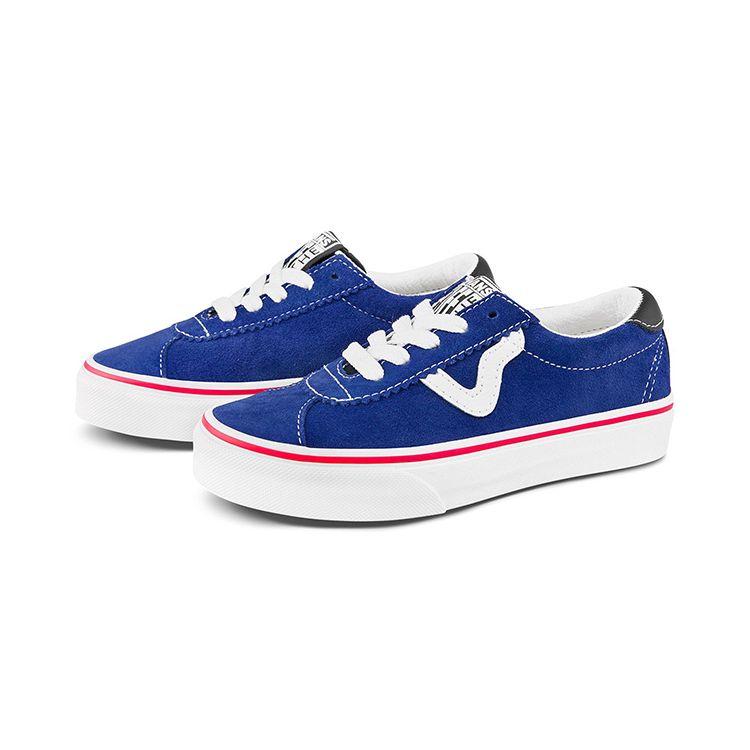 Vans Спортивные детские кеды с низким верхом для скейтбординга, синие, детские кроссовки VN0A54EY2ND