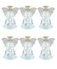 Fourcart Cute Handmade Glass Little Prima Angel Bells (Set of 6), Blue