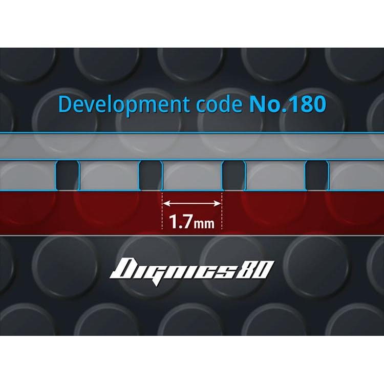 Накладка для настольного тенниса Butterfly Dignics 80, Высокое натяжение, Мягкая, Шипы внутрь, Толщина 06-050, Премиальная накладка для пинг-понга