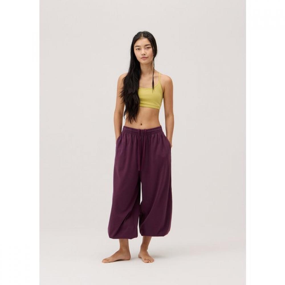 Budhi Mudra Women S Diagonal Jogger pantS Prune Purple B63003apl8a P53