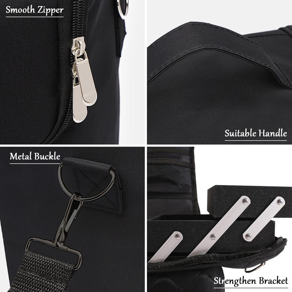 Folding Manicurist Toolbox Portable Cosmetic Bag Travel Makeup Case