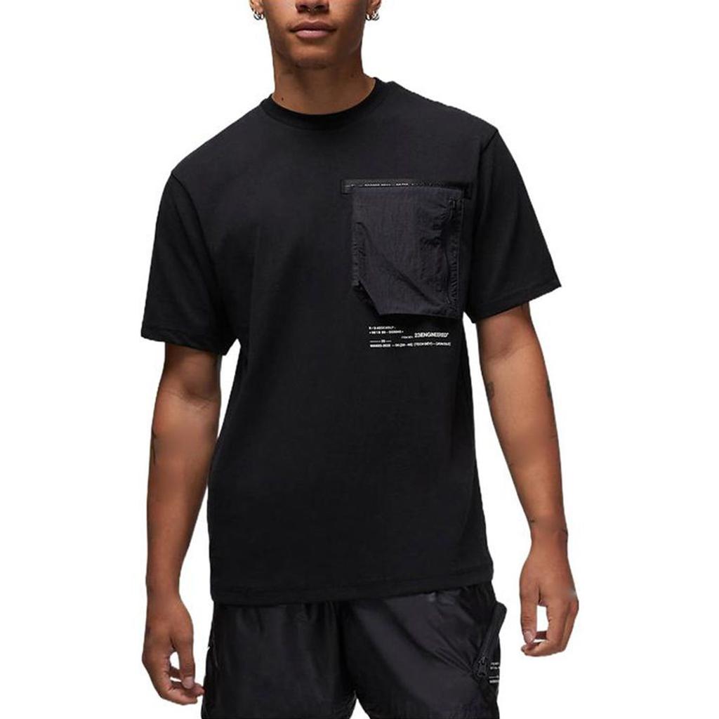 Jordan Футболки Мужские Черные С Круглым Вырезом Умеренный Прямой Крой DM1389-010