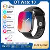 2025 New DT Watch 10 Smart Watch Men Women 3D Menu 16GB Large Memory TWS Headphones Video Playback NFC Smart Watch for Apple