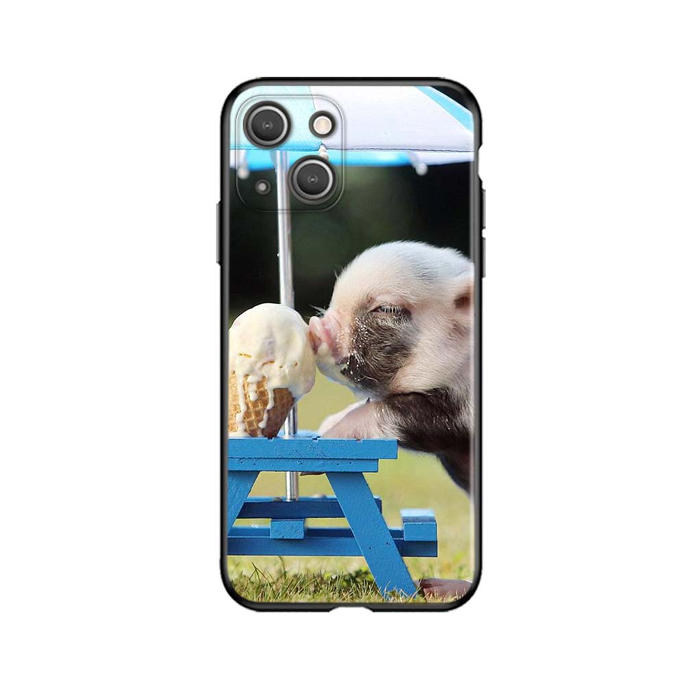 For Xiaomi Poco F3 M3 X3 GT Mi 11 11i 11T Ultra Redmi Note 10 10S The Pink Pig Cute For iPhone 13 Mini Pro Max Phone Case