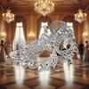 Роскошная маска для лица со стразами, полумаска, косплей-вуаль, кристальные украшения для лица, полая маска для глаз, свадебная вечеринка