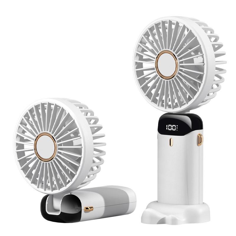 New USB Mini Portable Folding Handheld Fan with Digital Display and Aromatherapy