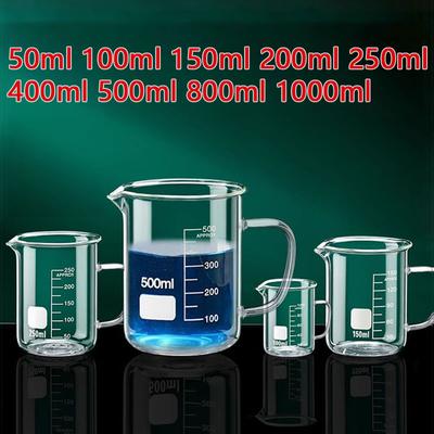 50~1000 мл с ручкой мерный стакан из боросиликатного стекла прозрачная шкала стакан лабораторный стакан кухонный мерный стакан для выпечки