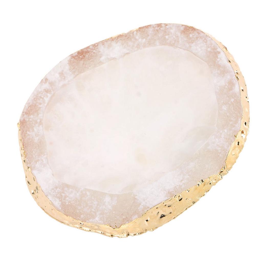 Resin Nail Art Palette Paint Drawing Color Dish Golden Edge Manicure Nail DIY Tool