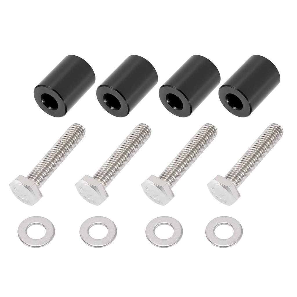 X AUTOHAUX Car Turbo Engine Motor Hood Vent Spacer Riser Hood Vent Spacer Riser Kit Aluminum Alloy 8mm Black
