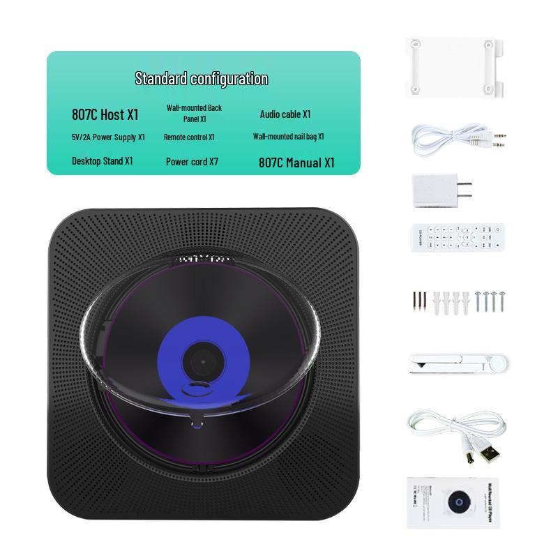Настенный ретро Bluetooth CD-плеер с проигрывателем виниловых пластинок для изучения английского языка