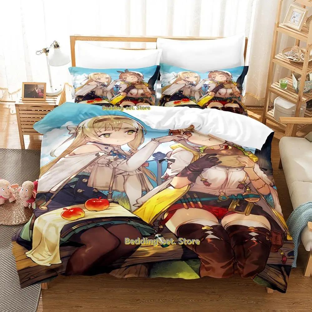 Новый комплект постельного белья Atelier Ryza Односпальный Полуторный Двуспальный Queen King Размер Аниме Пододеяльник для Спальни Взрослого Ребенка