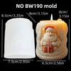 Santa Claus Carrying Gift Relief Cylindrical Candle Silicone Mold Smile Santa Claus Snowflake Gift Bag Molds Christmas Gift