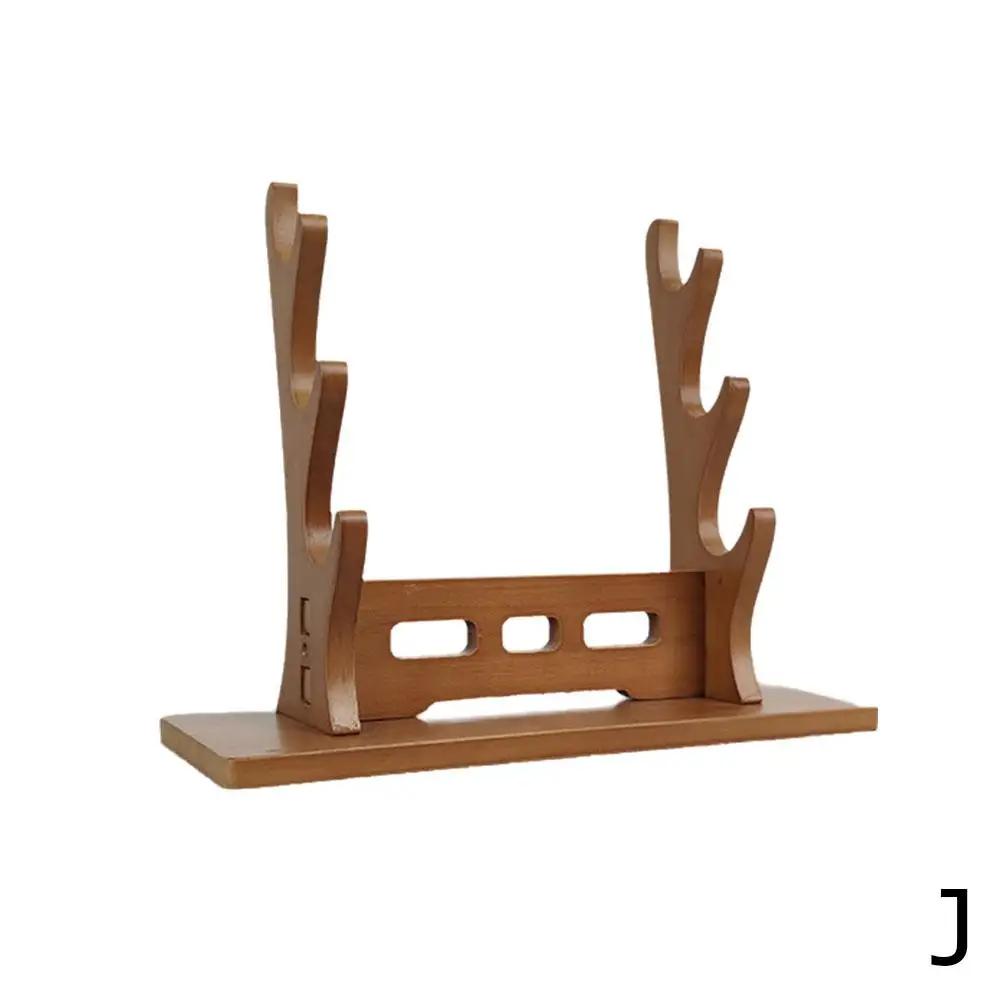 Деревянная подставка Полка для хранения Катаны Подставка Держатель Самурайская стойка Декорация Настоящий размер Органайзер для демонстрации мечей Японская комната Ka M0B3