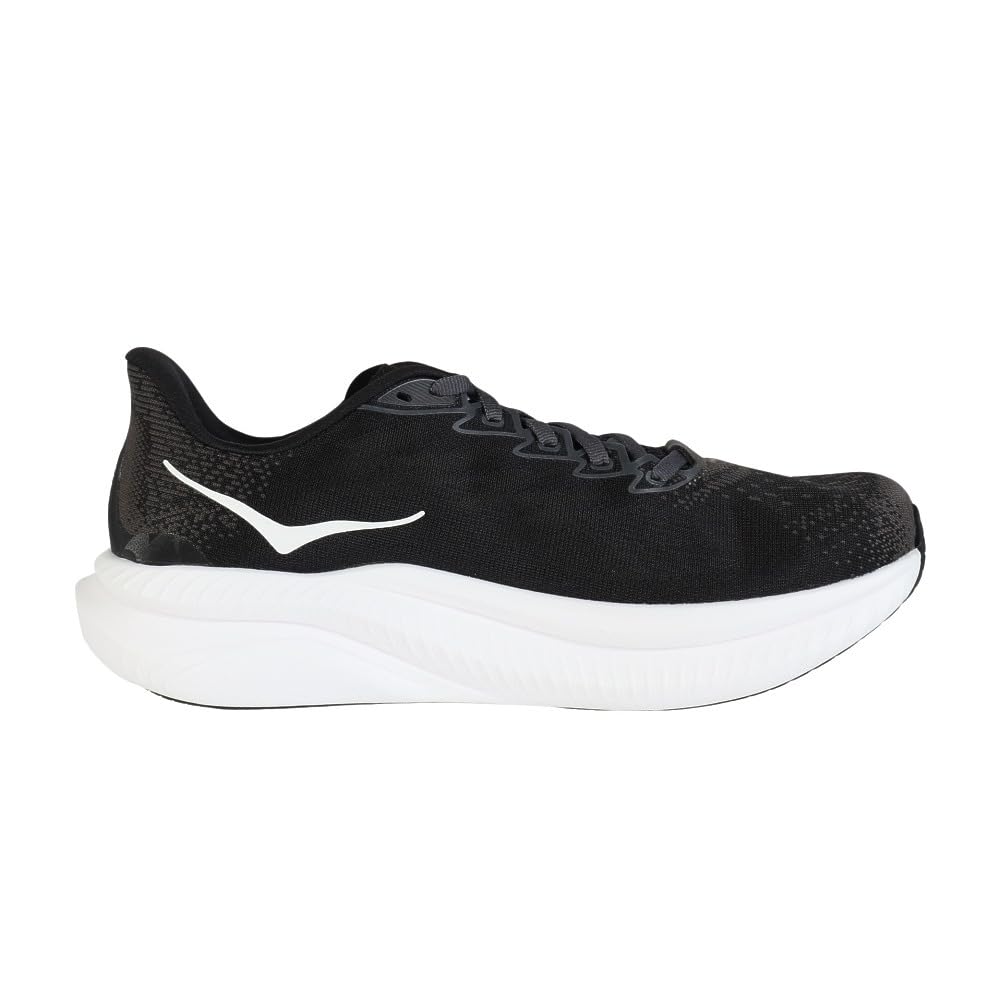 HOKA MACH 6 WIDE Running Jogging and Size Shoes, Shoes, 1147833-BWHT (Black White, 27.5, Men's)