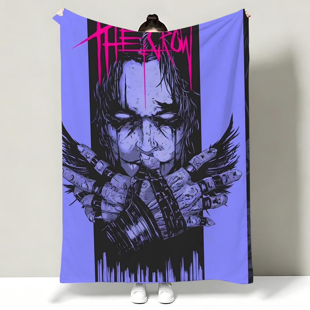 Movie TThe CCrow Throw Soft Warm Flannel Throw Blanket Multiuse for Sofa Bed Office Nap