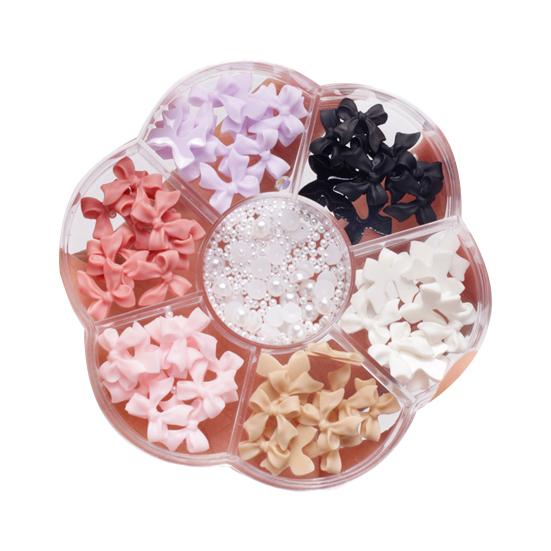 1 коробка Стразы Искусство Не Декор Трехмерный Ногтей Падающий DIY Лук Медведь Смешанное Сердце Слива