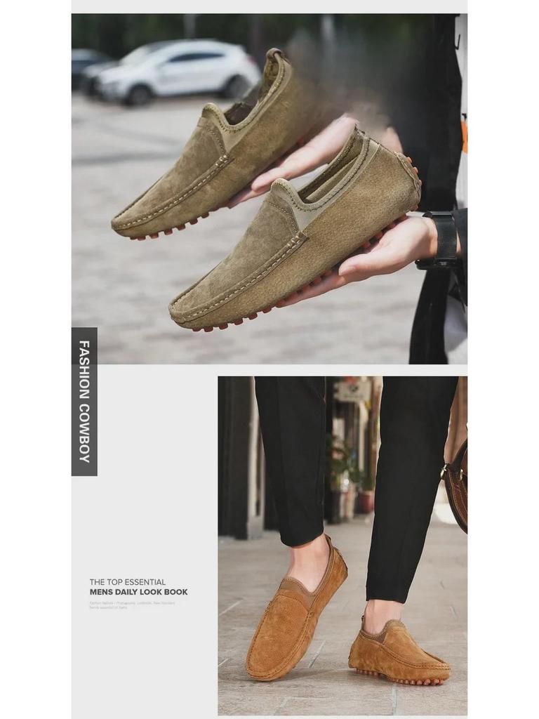 Весенние модные мужские туфли без застежек в британском стиле — однотонные, простые, повседневные, большого размера, корейская мода.