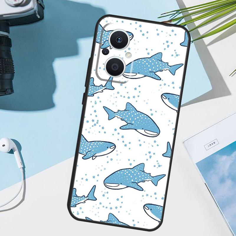 Чехол с китовыми акулами для OPPO Reno 14 F 12 11 10 13 Pro 11F 12F 13F 7 8 Lite Чехол для OPPO Find X8 X6 X5 X9 Pro