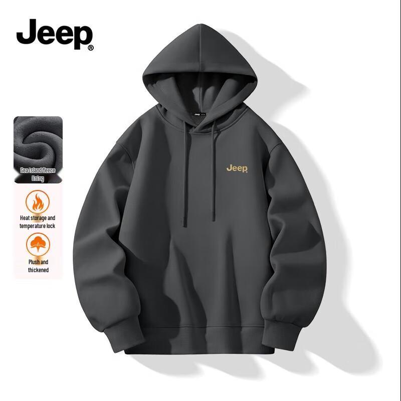 Jeep Мужское худи с флисовой подкладкой, плотное