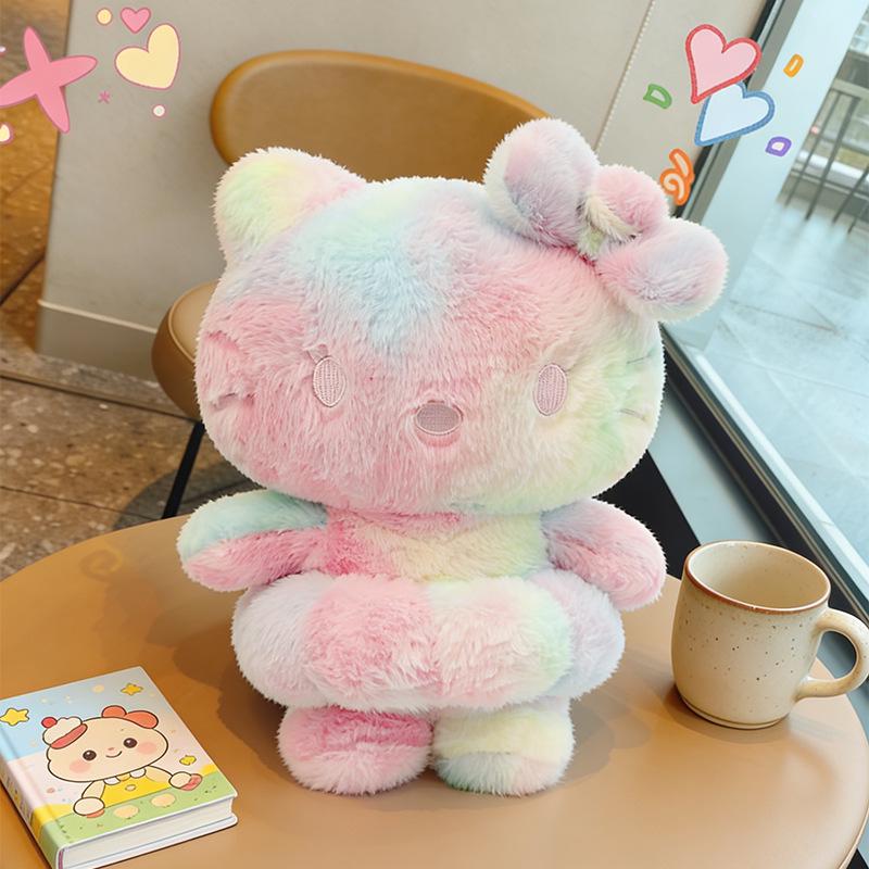 Многоцветная плюшевая кукла Hello Kitty - Милая кошка, подушка для объятий, идеальный подарок на день рождения лучшего друга