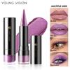 6 цветов матовая мелкая блестящая помада двойного назначения тени для век в карандаше долговечные легко окрашиваемые антипригарные карандаши для губ в форме чашки