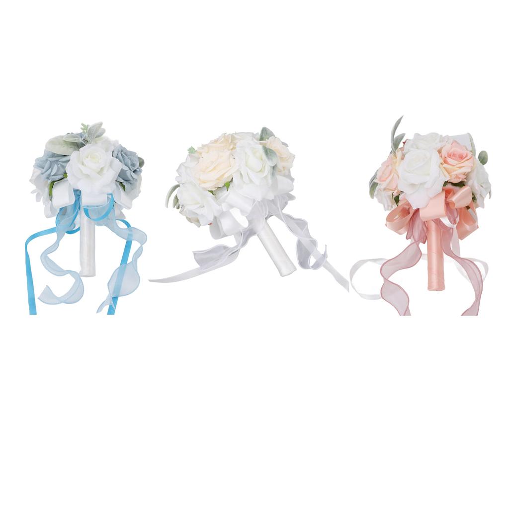 Свадебные букеты для невесты Мягкая лента для невесты Подружка невесты держит цветы Искусственная роза для свадьбы