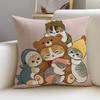 Fluffy MmofusandS Cushion Cover Breathable and skinfriendly linen pillowcase square removable and washable cushion
