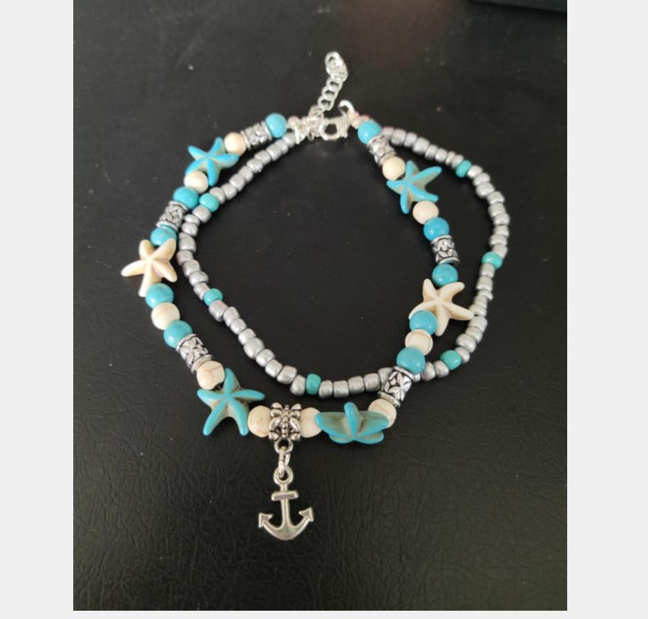 Европейские и американские аксессуары для ног пляжный браслет на щиколотку кулон ракушка морская звезда йога пляжный парный костюм аксессуары для ног в наличии